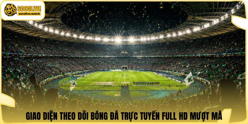 Giao diện theo dõi bóng đá trực tuyến Full HD mượt mà